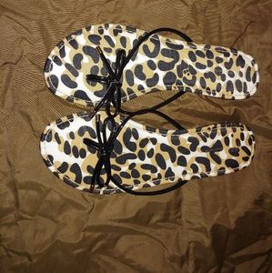 INC leopard flip flop size 10. Brand New.